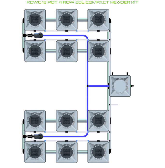 Alien Hydroponics RDWC 12 Pot 4 Row Kit