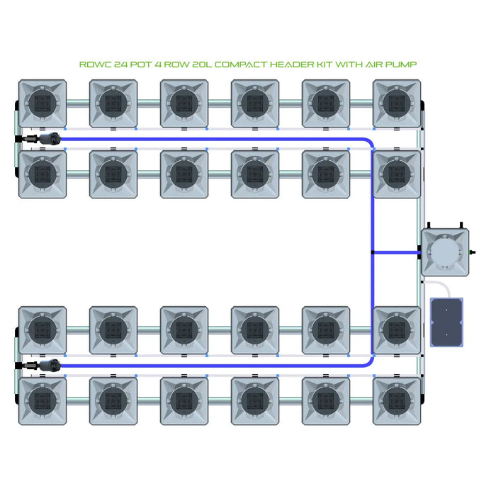 Alien Hydroponics RDWC 24 Pot 4 Row Kit