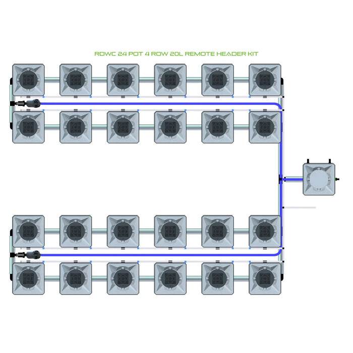 Alien Hydroponics RDWC 24 Pot 4 Row Kit