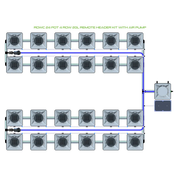 Alien Hydroponics RDWC 24 Pot 4 Row Kit