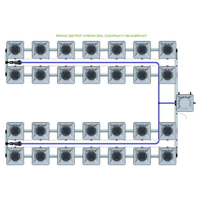 Alien Hydroponics RDWC 28 Pot 4 Row Kit