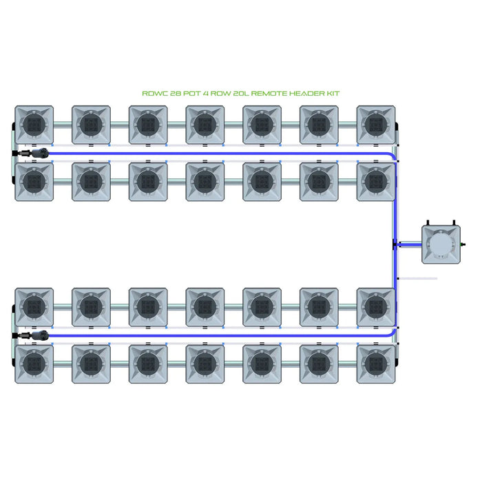 Alien Hydroponics RDWC 28 Pot 4 Row Kit