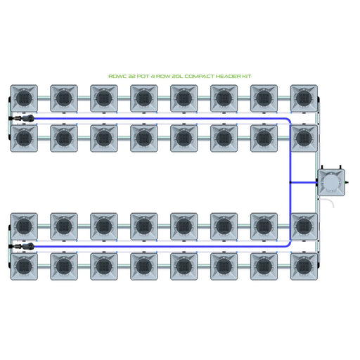 Alien Hydroponics RDWC 32 Pot 4 Row Kit