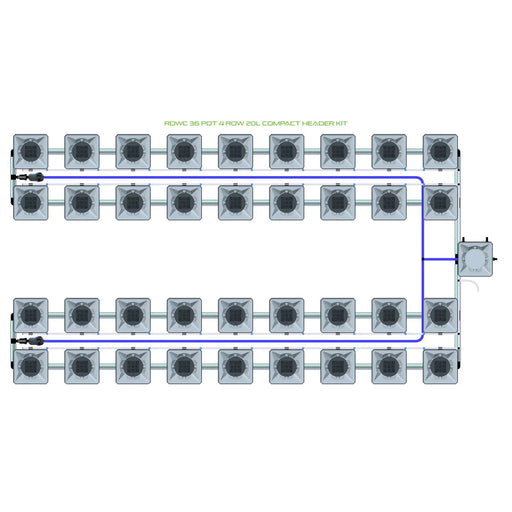 Alien Hydroponics RDWC 36 Pot 4 Row Kit