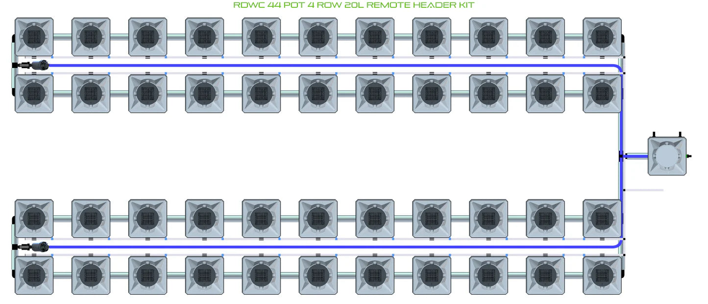 Alien Hydroponics RDWC 44 Pot 4 Row Kit