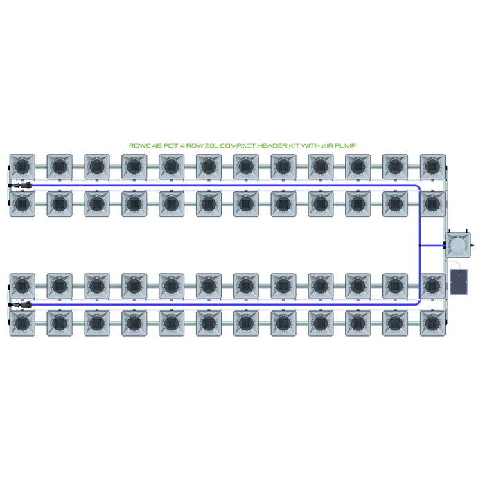 Alien Hydroponics RDWC 48 Pot 4 Row Kit