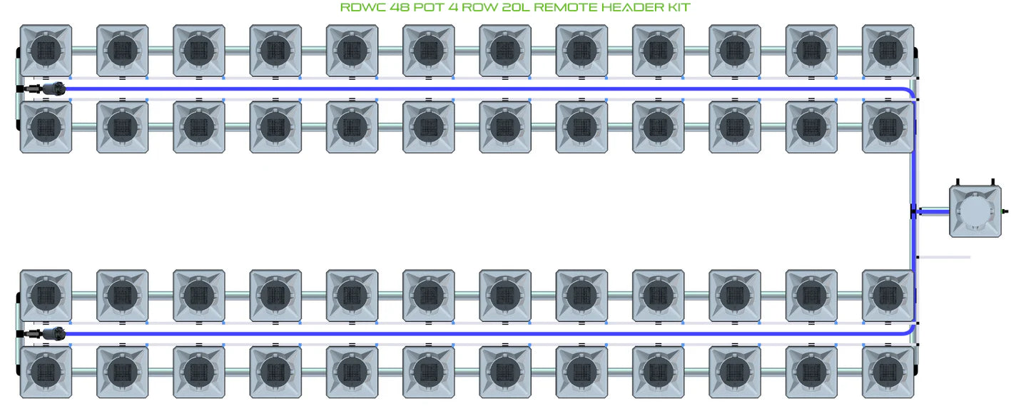 Alien Hydroponics RDWC 48 Pot 4 Row Kit