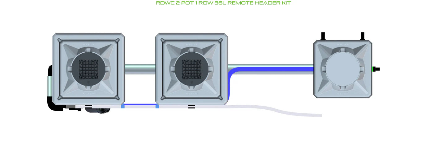 Alien Hydroponics RDWC 2 Pot 1 Row Kit