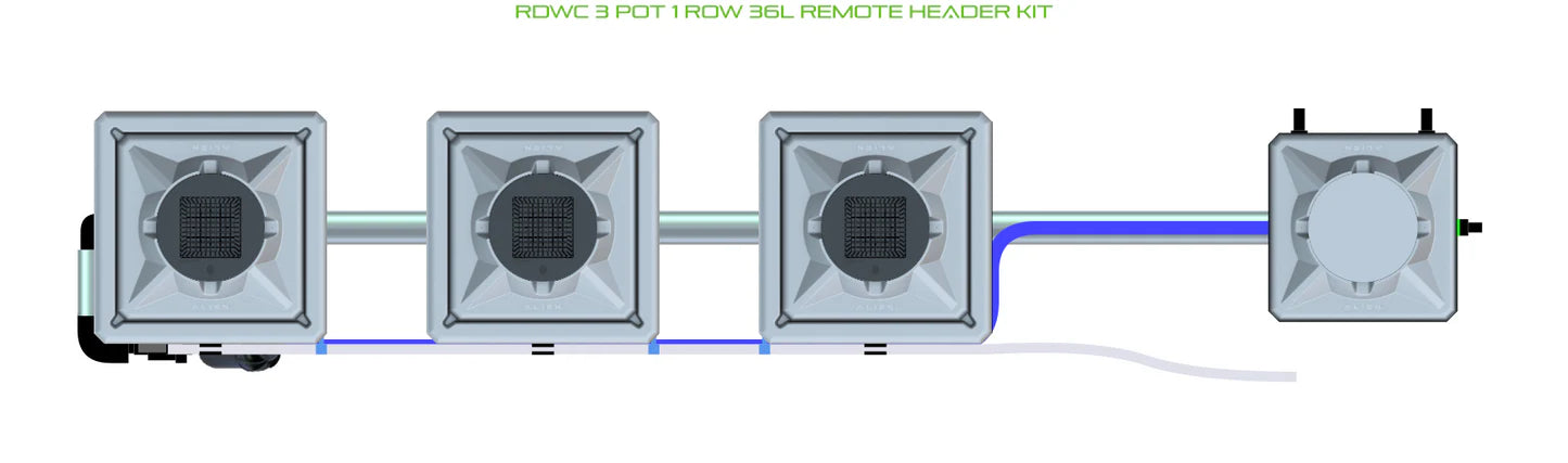 Alien Hydroponics RDWC 3 Pot 1 Row Kit