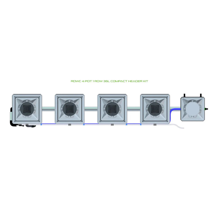 Alien Hydroponics RDWC 4 Pot 1 Row Kit