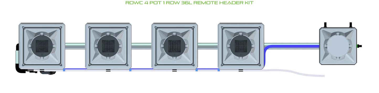 Alien Hydroponics RDWC 4 Pot 1 Row Kit