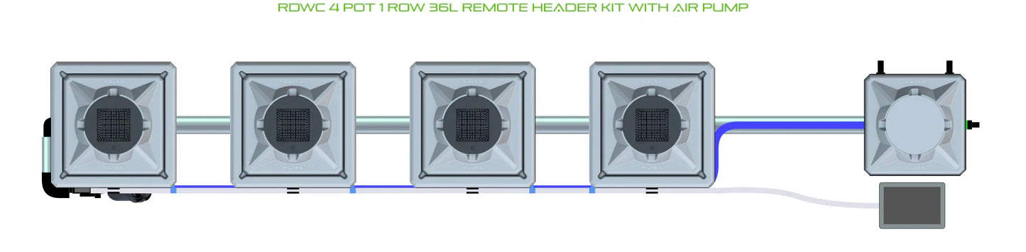 Alien Hydroponics RDWC 4 Pot 1 Row Kit