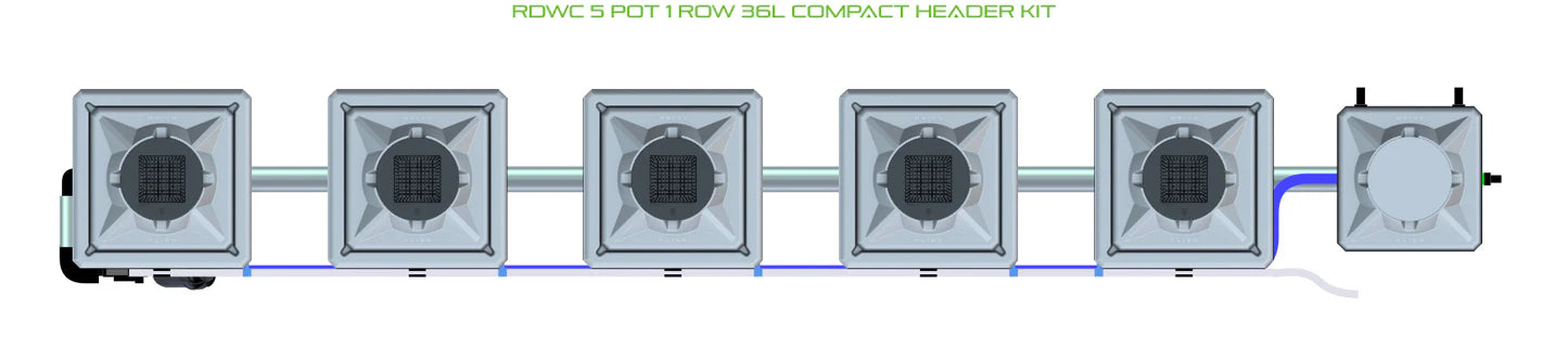 Alien Hydroponics RDWC 5 Pot 1 Row Kit