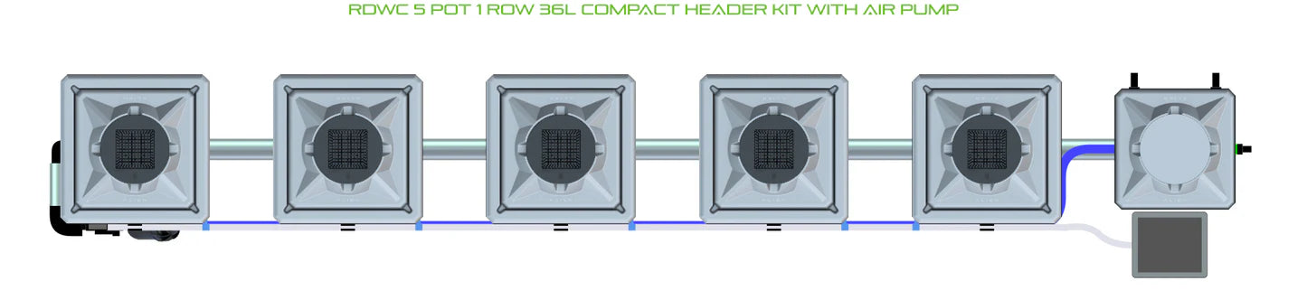 Alien Hydroponics RDWC 5 Pot 1 Row Kit