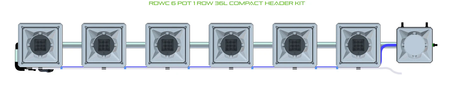 Alien Hydroponics RDWC 6 Pot 1 Row Kit