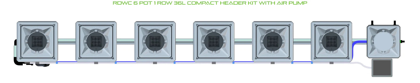 Alien Hydroponics RDWC 6 Pot 1 Row Kit