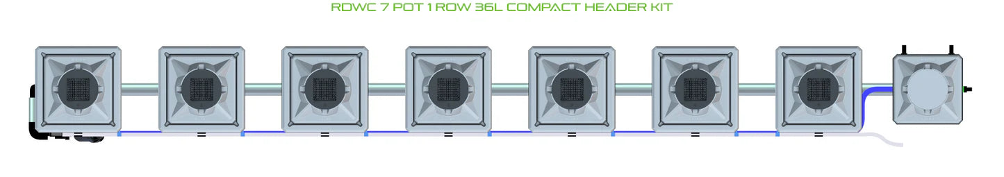 Alien Hydroponics RDWC 7 Pot 1 Row Kit