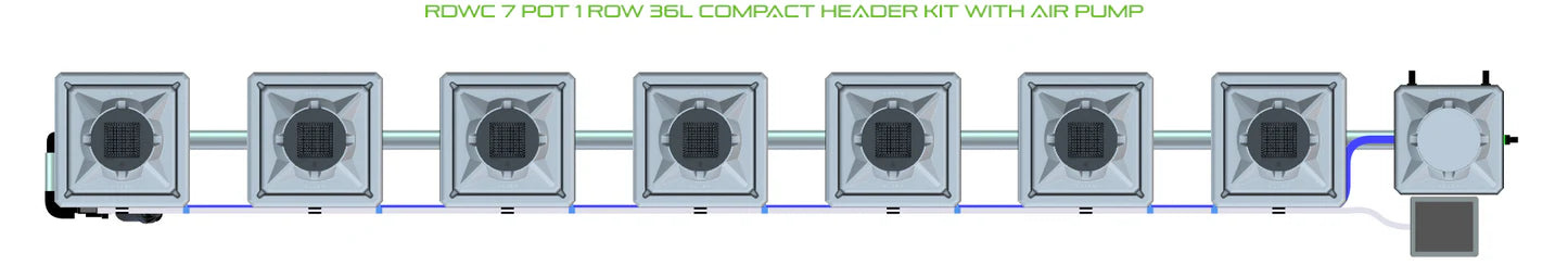 Alien Hydroponics RDWC 7 Pot 1 Row Kit