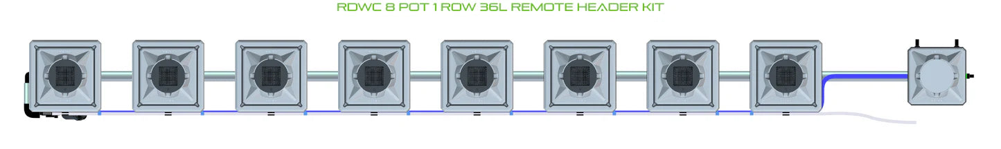 Alien Hydroponics RDWC 8 Pot 1 Row Kit