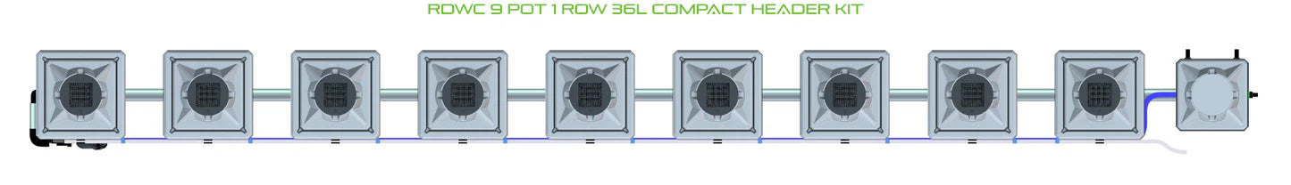 Alien Hydroponics RDWC 9 Pot 1 Row Kit