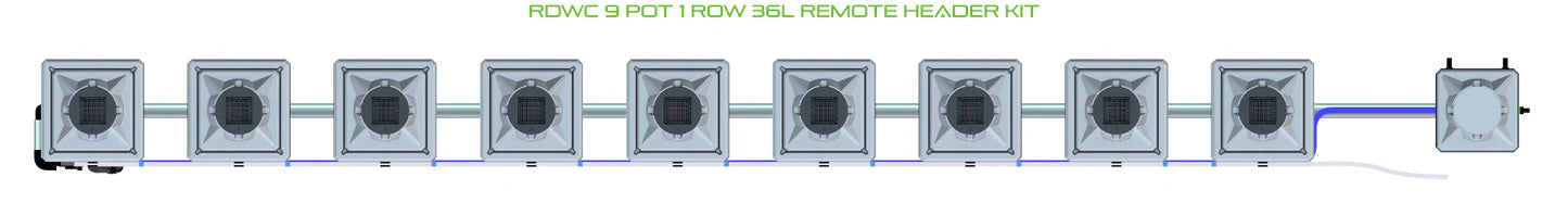 Alien Hydroponics RDWC 9 Pot 1 Row Kit