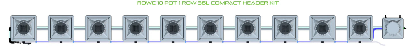 Alien Hydroponics RDWC 10 Pot 1 Row Kit