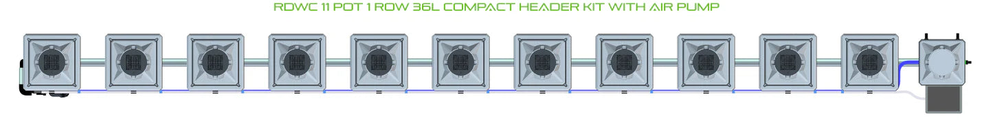 Alien Hydroponics RDWC 11 Pot 1 Row Kit