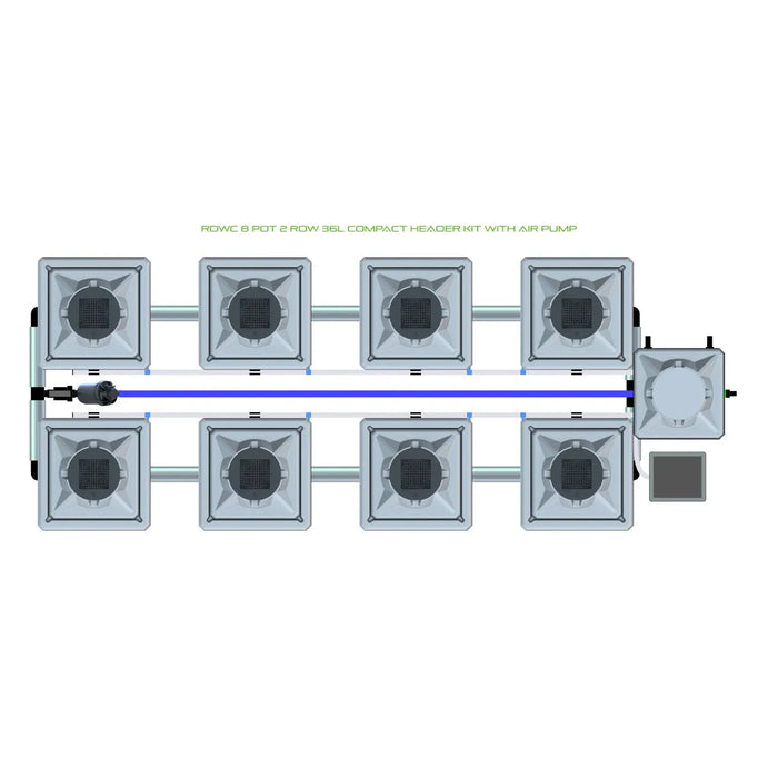 Alien Hydroponics RDWC 8 Pot 2 Row Kit