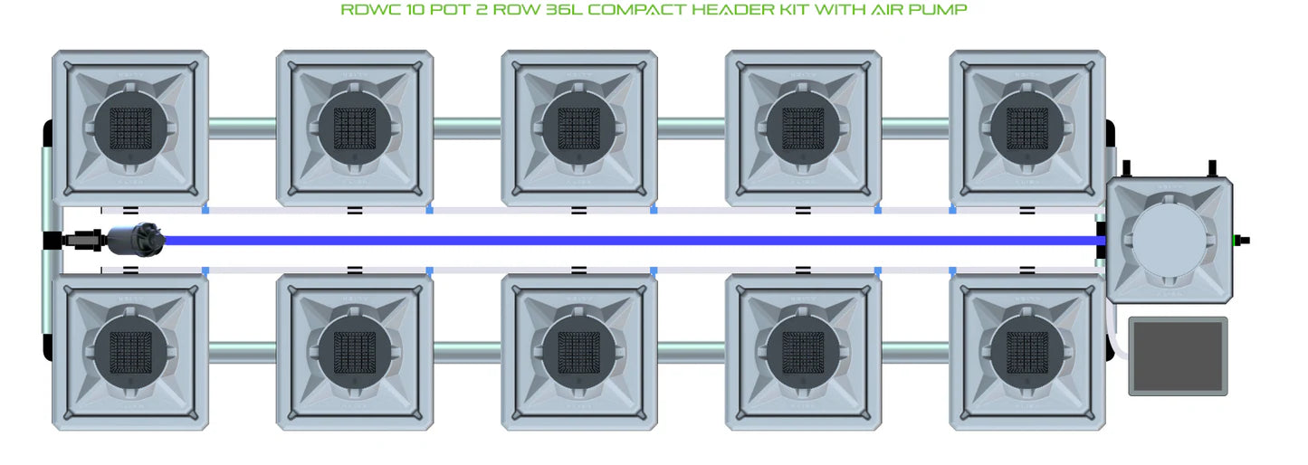 Alien Hydroponics RDWC 10 Pot 2 Row Kit