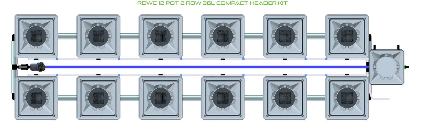 Alien Hydroponics RDWC 12 Pot 2 Row Kit