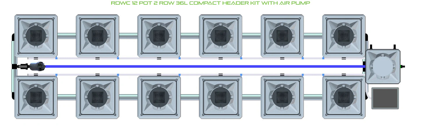 Alien Hydroponics RDWC 12 Pot 2 Row Kit