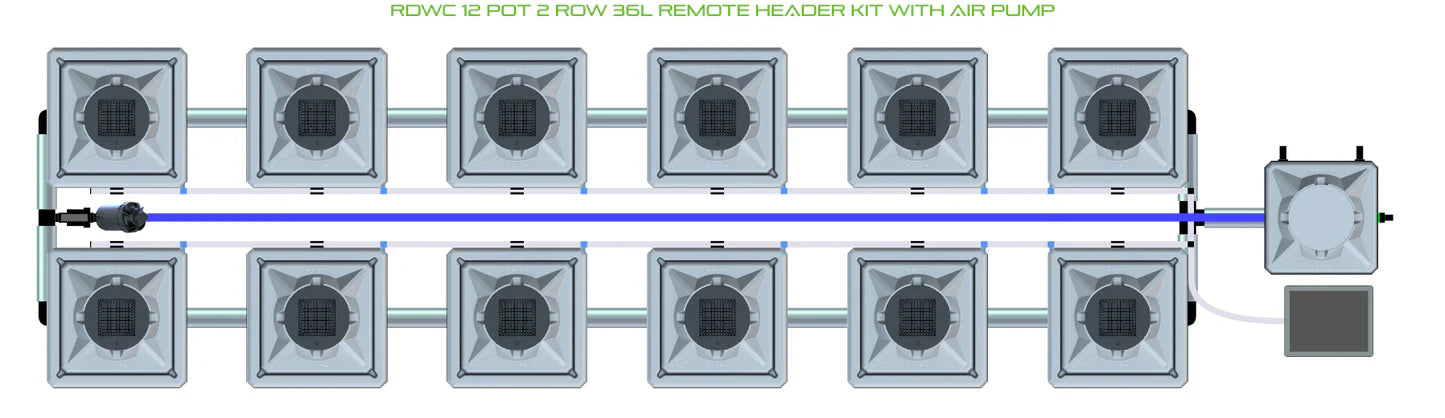 Alien Hydroponics RDWC 12 Pot 2 Row Kit