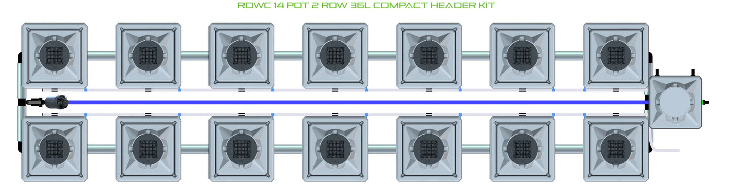 Alien Hydroponics RDWC 14 Pot 2 Row Kit