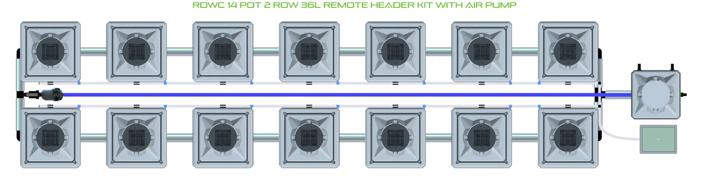 Alien Hydroponics RDWC 14 Pot 2 Row Kit