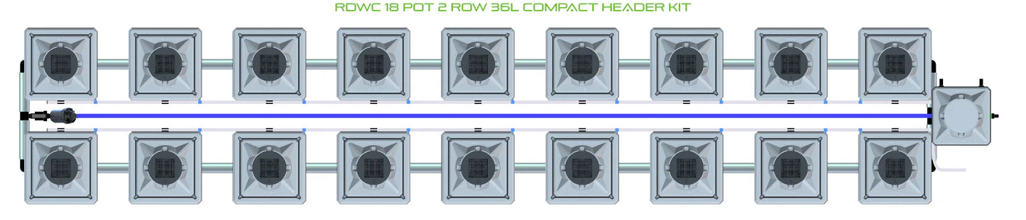 Alien Hydroponics RDWC 18 Pot 2 Row Kit