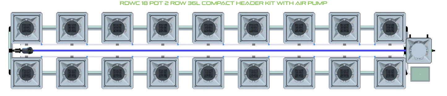 Alien Hydroponics RDWC 18 Pot 2 Row Kit