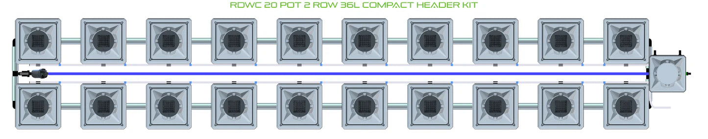 Alien Hydroponics RDWC 20 Pot 2 Row Kit