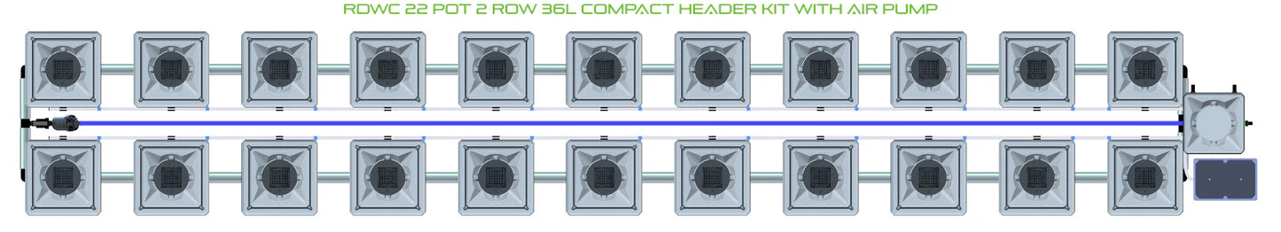 Alien Hydroponics RDWC 22 Pot 2 Row Kit