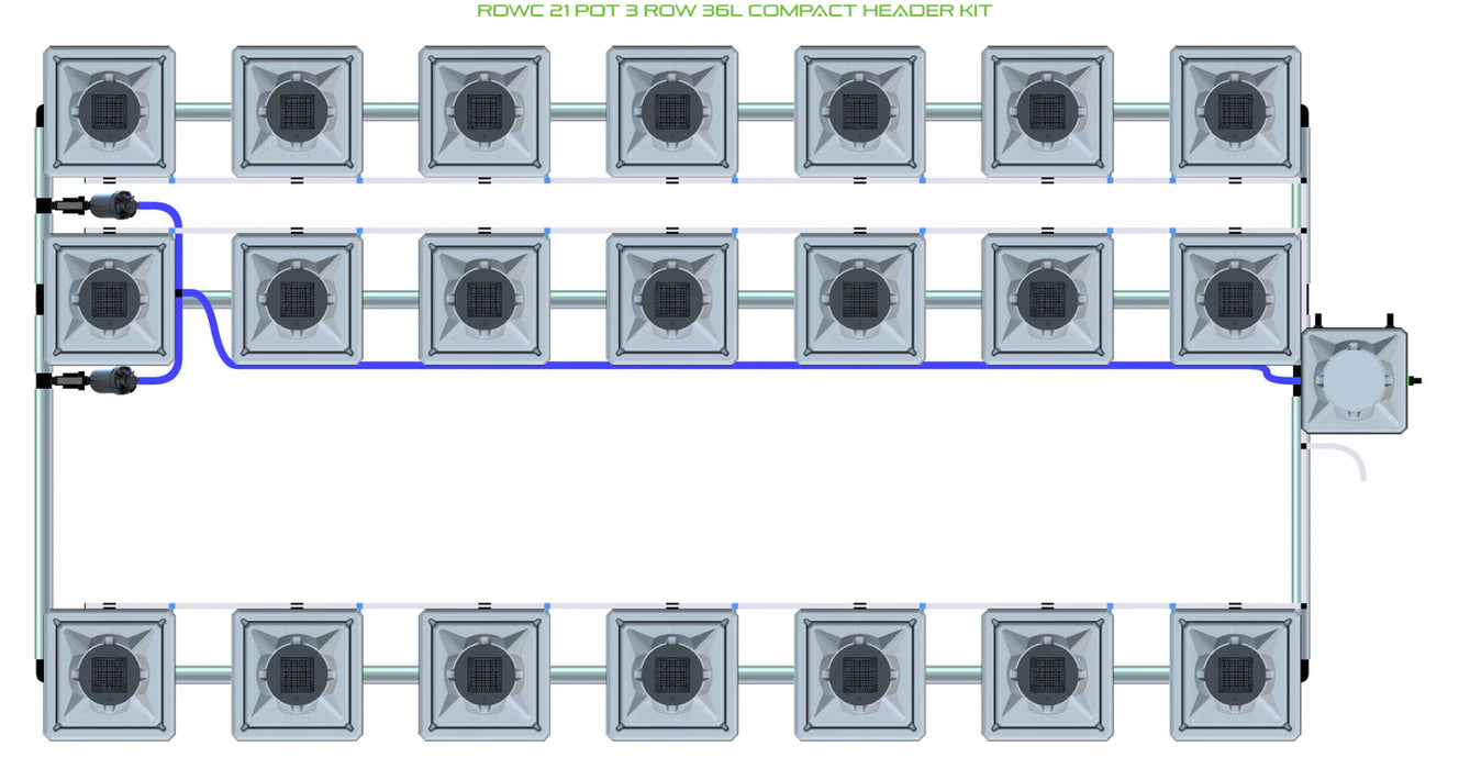 Alien Hydroponics RDWC 21 Pot 3 Row Kit