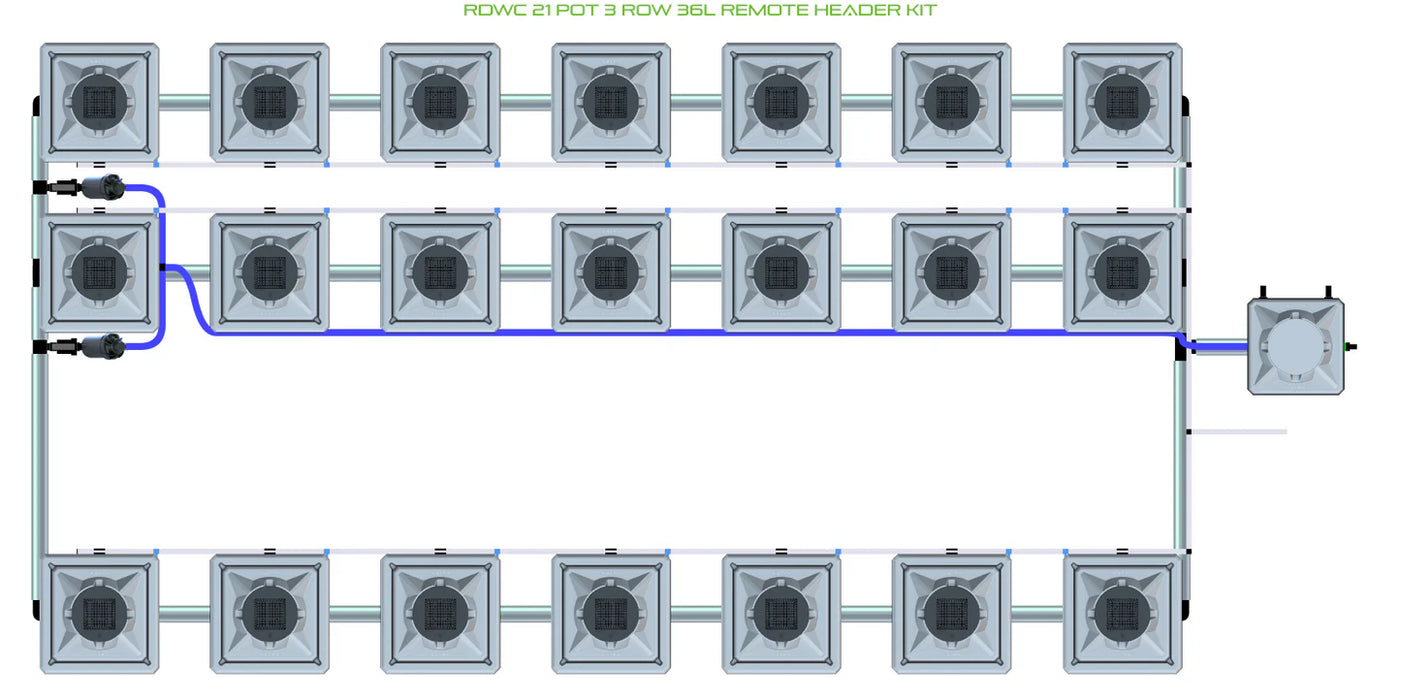 Alien Hydroponics RDWC 21 Pot 3 Row Kit