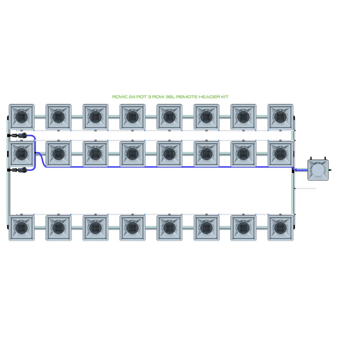 Alien Hydroponics RDWC 24 Pot 3 Row Kit