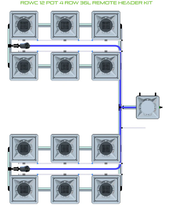 Alien Hydroponics RDWC 12 Pot 4 Row Kit