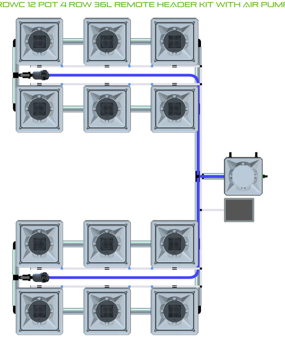 Alien Hydroponics RDWC 12 Pot 4 Row Kit