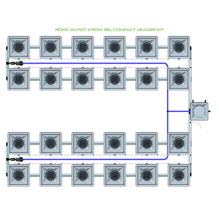 Alien Hydroponics RDWC 24 Pot 4 Row Kit
