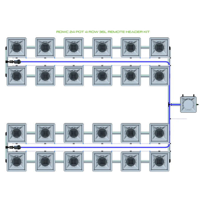 Alien Hydroponics RDWC 24 Pot 4 Row Kit