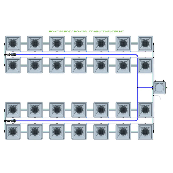 Alien Hydroponics RDWC 28 Pot 4 Row Kit