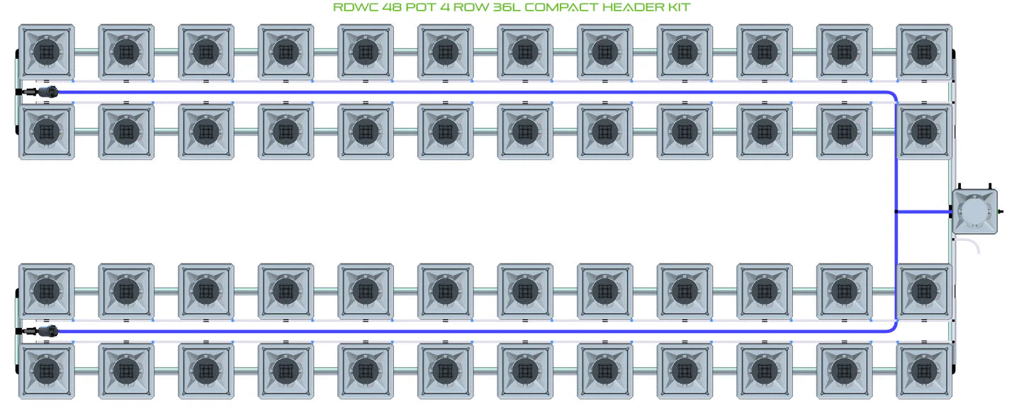 Alien Hydroponics RDWC 48 Pot 4 Row Kit