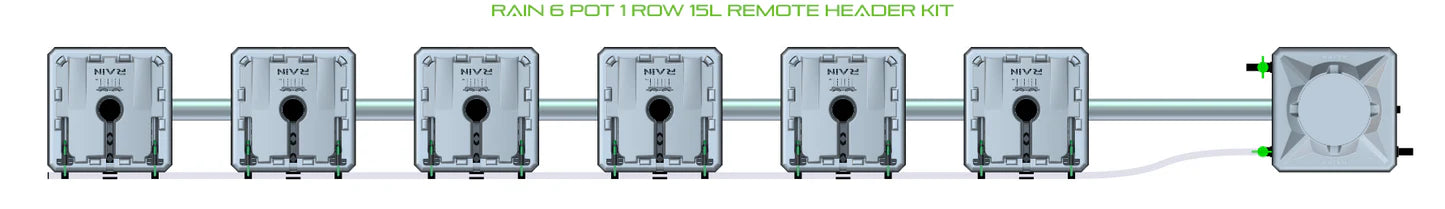 Alien Hydroponics RAIN 6 Pot 1 Row Kit