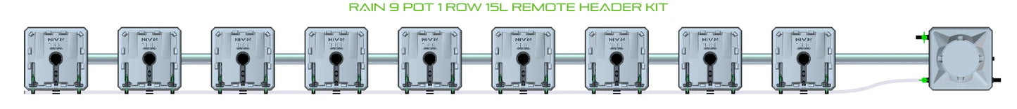 Alien Hydroponics RAIN 9 Pot 1 Row Kit