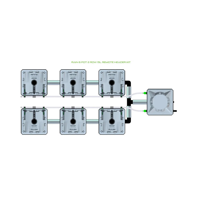 Alien Hydroponics RAIN 6 Pot 2 Row Kit